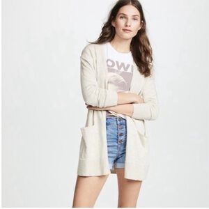 Madewell Summer Ryder Cardigan Sweater in Pearl Ivory